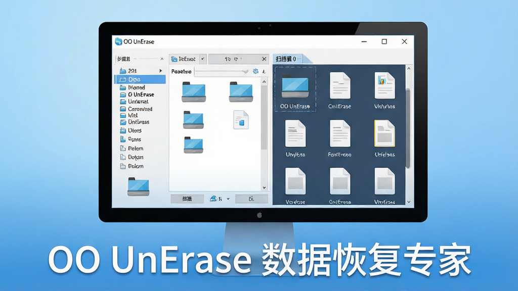 һ���������ֲ�ͼ�������ǵ�����Ļ�еġ�OO UnErase���������棬������Ƽ��ֱ�ۣ����Ϊ���̷����б����Ҳ�Ϊɨ������ļ�����ͼ�����ֲ��������������ͼ��񣬾���չʾ������Ϊ�ɾ���ǳ��ɫ���䡣���Ϊ�ִ���ƽ��UI��ƣ�ϸ�����������ʸɾ����޶���Ԫ�ء���Ļ�·�����һ�����֡�OO UnErase ���ݻָ�ר�ҡ�������Ϊ��ɫ�޳����塣