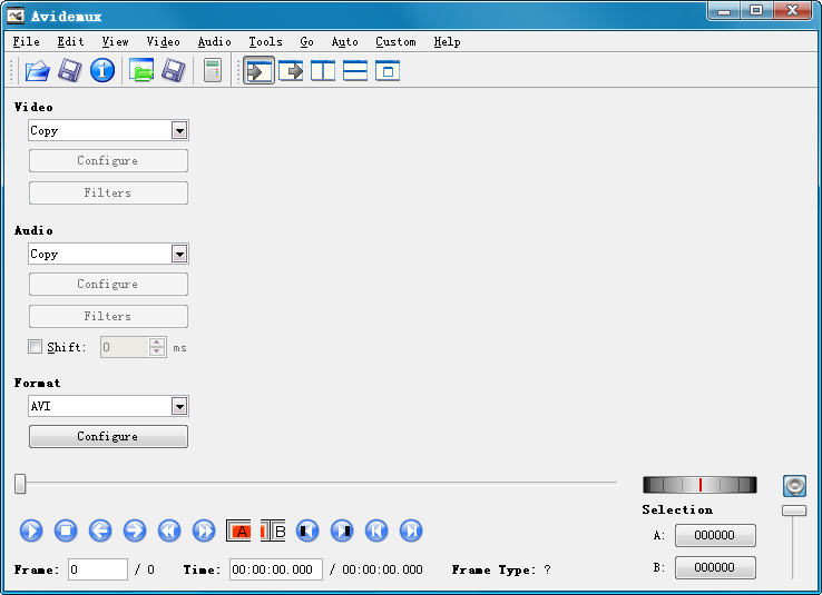 Avidemux{package_version_name} ��Ƶ�������ʽת��
