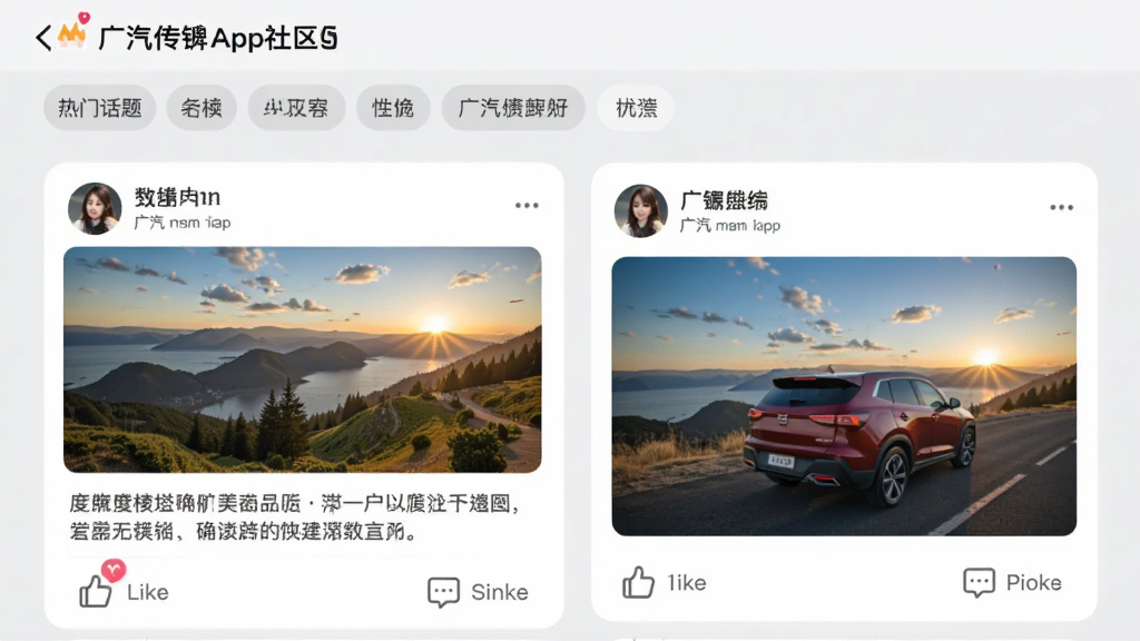 һ�Ź�������App����ҳ���ͼ����Ļ��չʾ�û������Ķ�̬��Ƭ�������羰��Ƭ�������������ײ��е��ޡ�����ͼ�꣬���������Ż����ǩ������Ϊǳ��ɫ�������������ů�����ִ������£������������ɾ��޶���Ԫ��