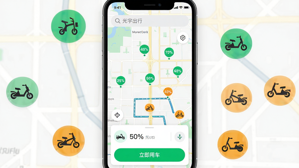 ���壺�����ֻ���Ļ��ʾ�������APP��ͼ���棬��Χ�ֲ�����綯��ͼ�꣬����ɫ�ͳ�ɫ����״̬�����֣��ֻ����У���ͼȫ��չʾ���ײ���·�߹滮��Ƭ���Ű棺�������������м�Ϊ��ͼ�복����ǣ��·�Ϊ�������ó�����ť��������¼�Լ��UI��ƽ����ϸ�ڣ���ͼ��·����������ͼ��������ٷֱȣ���ť���������ʣ����壬�ɾ����޶���Ԫ��