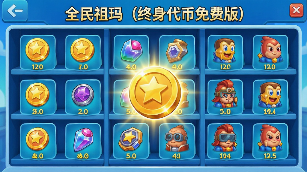 ��Ϸ�����̵���棬��ʾ��ȫ�����꣨����������Ѱ棩������������ͼ�����������̵���ܰ������ֵ��ߺͽ�ɫ��������ƾ��£�����������������������ʸ��壬�ɾ��޶���Ԫ��