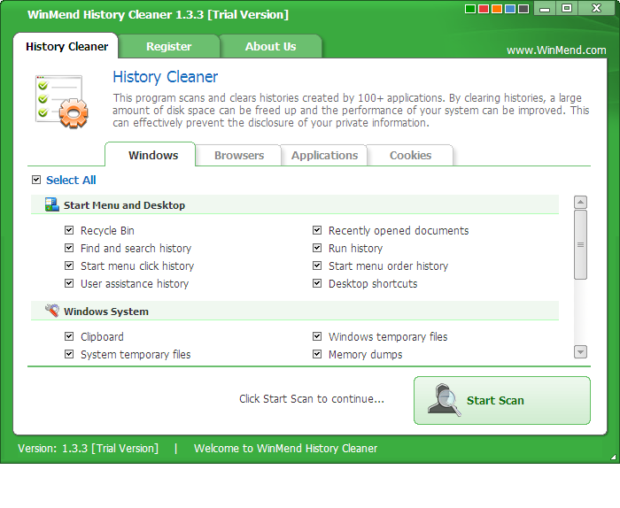 WinMend History Cleaner1.2.0 ��ʷ�ۼ���������