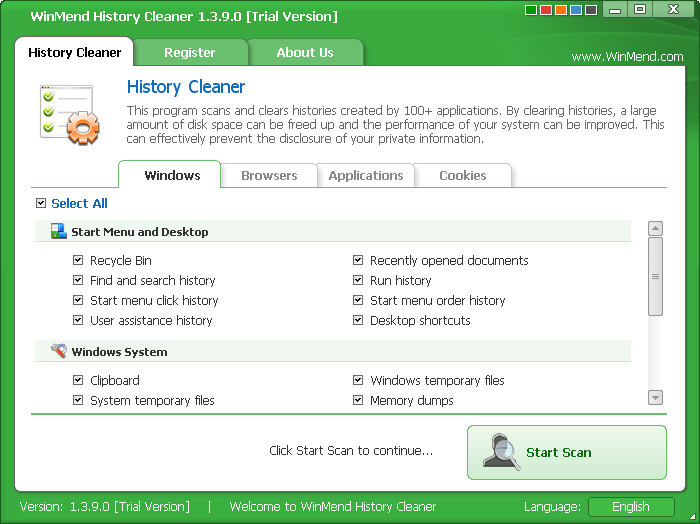 WinMend History Cleaner1.2.0 ��ʷ�ۼ���������
