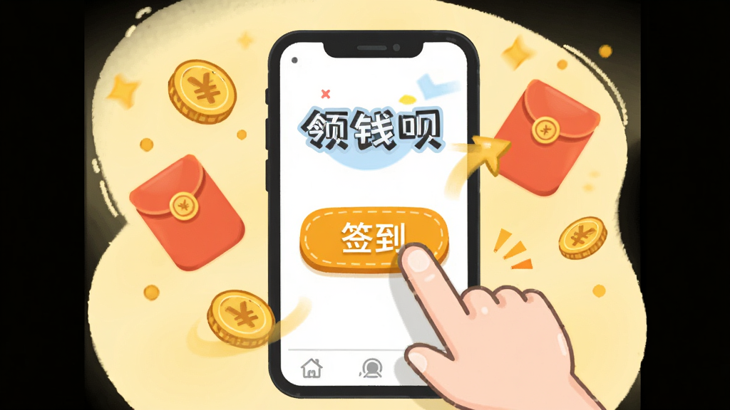 ��Ǯ��APPʹ�ý̳̲廭��������һֻ��ָ����ֻ���Ļ�ϵġ�ǩ������ť���ֻ���Χ�н�Һͺ��Ԫ�أ�����Ϊ����ɫ������Լ���ã�ͻ������ָ����׬Ǯ��Χ�����ʸɾ��޶���Ԫ��