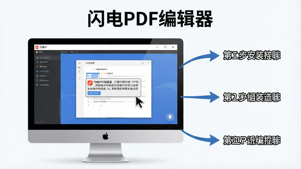 һ�š�����PDF�༭����ʹ�ý̵̳�ʾ��ͼ�������ǵ�����Ļ�ϵ��������棬�Ա��м�ͷ�����ֱ�ע��װ���裬�����������Ű沽��ʽ������࣬ϸ�������ָ��Ͳ�����ʾ�򣬻��ʸɾ����޶���Ԫ�أ�ͼƬ�����ֱ�ע������PDF�༭����