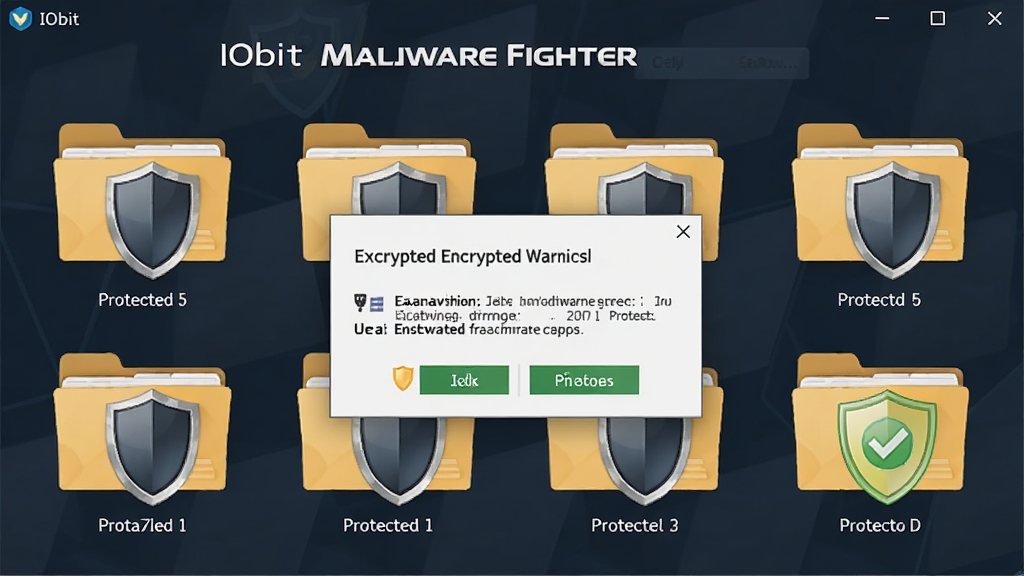 ����ΪIObit Malware Fighter���������������棬����Ϊ�ļ���ͼ�걻���Ƹ��ǣ��Ű���У����дʵ��ϸ�ڰ������ܾ��浯��������״̬��ʶ�����ʸ��壬�ɾ��޶���Ԫ��