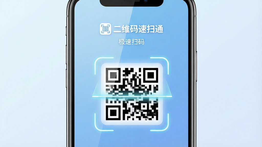 һ�Ÿ����Ʒչʾͼ�������ǡ���ά����ɨͨ��app���ֻ������ͼ��������ʾ������Ϊ�ֻ�ģ�;��У���Ļ��չʾһ�������Ķ�ά��ɨ�趯��Ч������Χ�����ǵ���ɫ���䡣�Ű������ִ���ͻ��app���ơ���ά����ɨͨ����Logo�͡�����ɨ�롱������ϸ���ϣ��ֻ���Ļ�������͹��ߣ���ά���Ե��΢��ɨ�����������ʸ��壬��Ⱦ�������ʸ��ֻ��߿򣬻���ɾ��޶���Ԫ�ء�