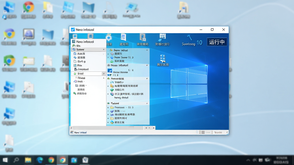 ���壺����������Windows 10�����ϵĽ�ͼ������Ϊϵͳ���棻���֣����ھ��У���Χ��ģ��������ͼ�ꣻ�Ű棺����������������Ϣ�ɼ��������ʵ��������Ȼ�⣻ϸ�ڣ����ֱ�ע��Nero infotool���͡������С������ʣ����壬�ɾ����޶���Ԫ��
