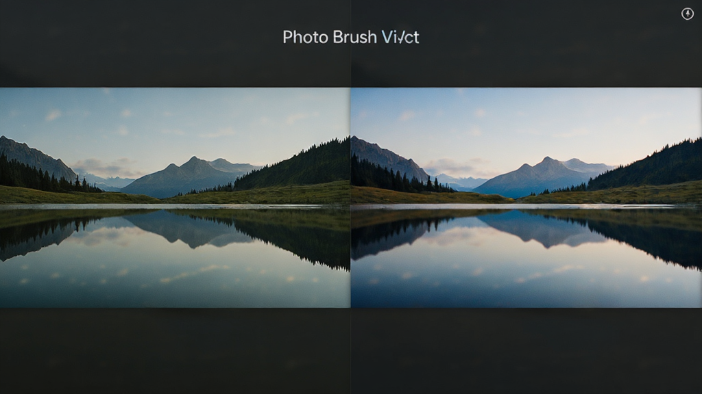 Photo Brush�˾�Ч��չʾ��ͬһ�ŷ羰��ƬӦ�ö����˾����Ա���ʾ��ɫ�ʷḻ������ϸ�壬�ɾ�����