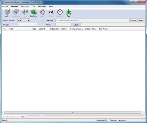 Ease MP3 WAV Converter 安卓版 操作界面