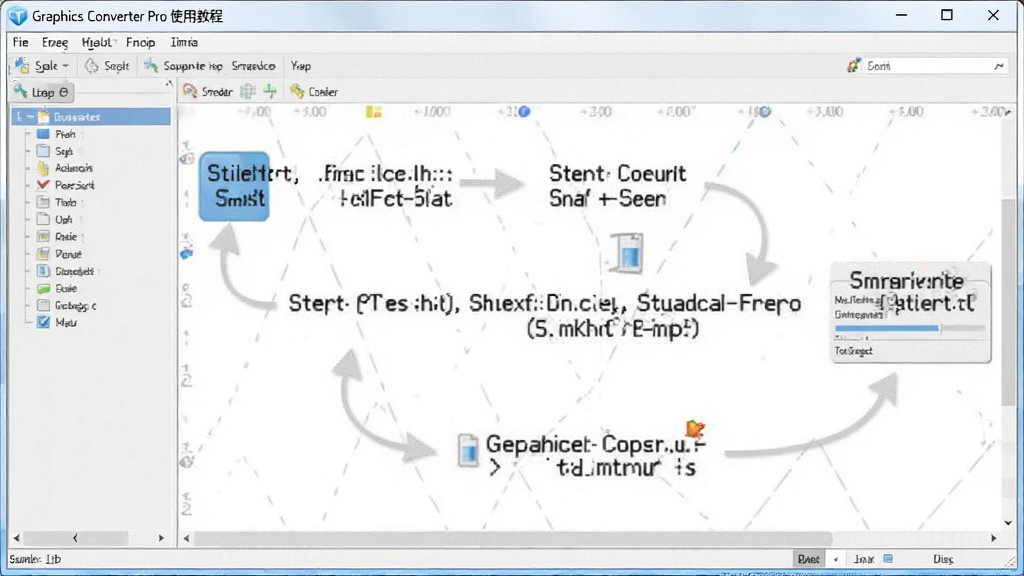 Graphics Converter Pro 使用教程截图,展示软件操作流程,界面清晰,步骤标注,风格实用,画质干净,无多余元素