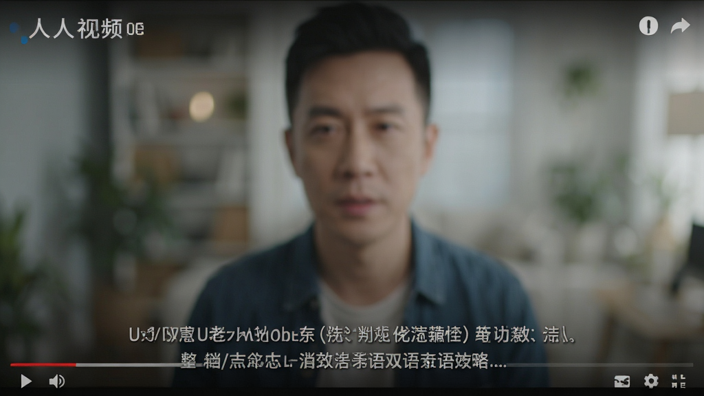 人人视频双语字幕播放画面,视频画面清晰,下方显示中英双语字幕,字幕样式美观,背景虚化,突出字幕效果,画质细腻,干净无多余元素