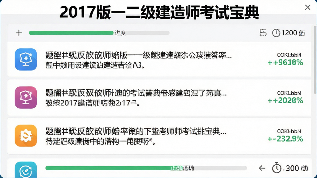 图片主体为软件题库练习界面的高保真截图,界面顶部显示
