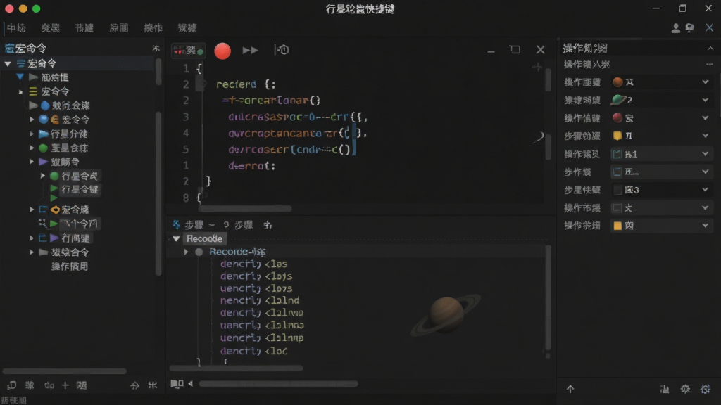 չʾ���������̿�ݼ����ĺ�����༭���棬������һ�����Ĵ���༭���ڣ�����¼�ư�ť�Ͳ����б�������Ϊ��ɫ�༭�����⣬����к�������������Ҳ�Ϊ����������壬���岼���������Ƽ���ǿ�����ʸɾ����޶���Ԫ��