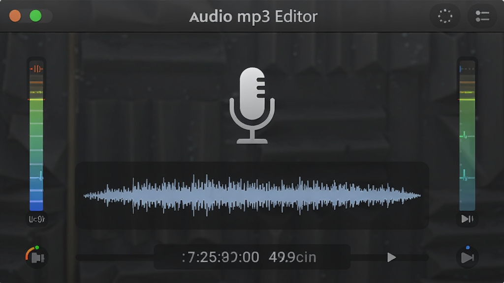 һ��չʾaudio mp3 editor¼�����ܵĽ��棬������������˷�ͼ����¼�����Σ���Χ����������ʱ���룬����Ϊ���ɫ�������רҵ���������������ʸɾ���ͻ��¼����༭����