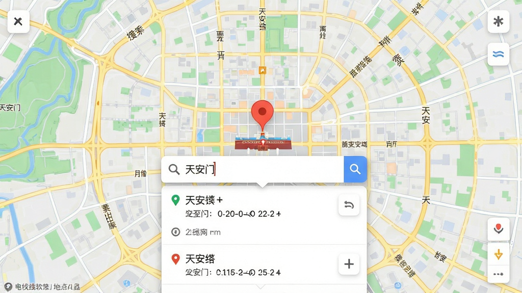 �������ߵ�ͼ�����ĵص��������ܽ��棬��ͼ������һ����ɫ��λ��ǣ������������롰�찲�š����·�����ƥ��ĵص��б���Ƭ����ͼ������ʾ���������ֵ���������ÿ�Ƭʽ���֣���������죬ɫ������������ϸ�ڰ�����������ľ����������Ϣ�����ʸɾ����޶���Ԫ��