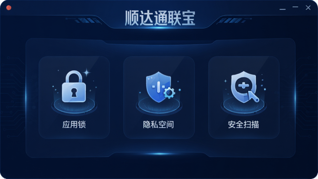 չʾ˳��ͨ������ȫ��˽�������ܵĽ��棬����Ϊ��ȫ������壬����Ӧ��������˽�ռ䡢��ȫɨ���ͼ�꣬����Ϊ����ɫ�����Ƽ���ǿ���Ű������ϸ�ڷḻ�����ʸ��壬�ɾ��޶���Ԫ�أ�ͼƬ����ʾ