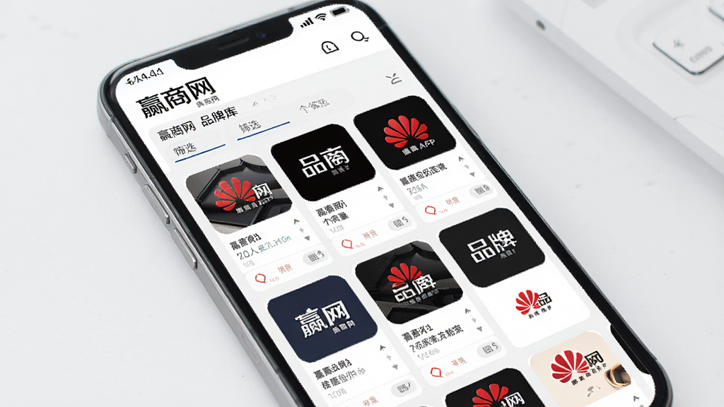 Ӯ����APPƷ�ƿ�ҳ�棬����Ϊ�ֻ���Ļ��ʾƷ���б���ɸѡ������������Ӯ������������Ʒ��logo������Ϊ����״���Ű�����������ϸ�ڷḻ�����ʸ��壬�ɾ��޶���Ԫ��