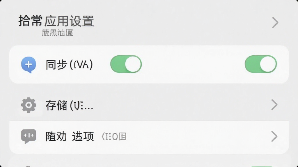 ʰ��Ӧ�����ý��棬չʾͬ��������洢ѡ�����Ϊǳ��ɫ���б���ʽ��������������ͼ�꣬�����������񣬻��ʸɾ����޶���Ԫ��