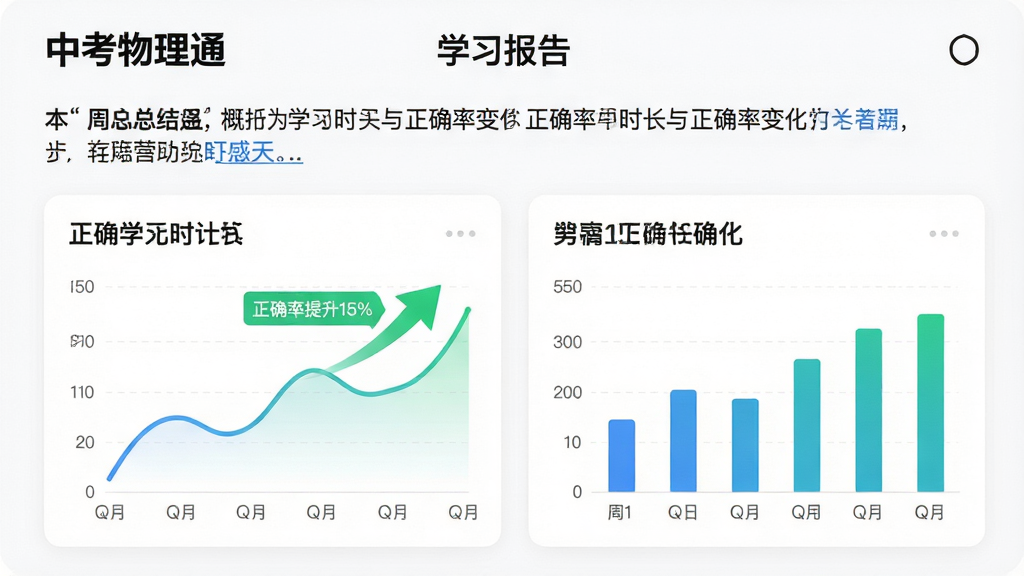 ���壺���п�����ͨ���ġ�ѧϰ���桱���棬������ͼ����״ͼչʾһ�ܵ�ѧϰʱ������ȷ�ʱ仯�� ���֣��ֻ�������ͼ�������Ǳ����ܽ�ĸ��������֣��·����������ŵ�����ͼ����Ƭ�� �Ű棺��Ƭʽ���֣���Ϣ�㼶������ͼ����ɫ���¡� ��񣺴����ݿ��ӻ���񣬱���Ϊ����ɫ��ͼ������������ ϸ�ڣ�����ͼ�ϱ�ע�š���ȷ������15%������ɫ��ͷ��ʶ�� ���ʣ��߾���ͼ����Ⱦ��������ͼ�������޾�ݣ��ɾ��޶���Ԫ�ء�