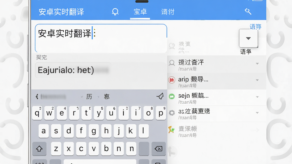 文字翻译功能展示图,主体为