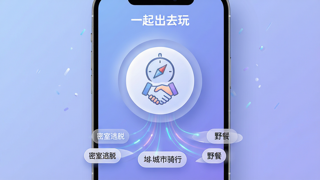 画面主体是一幅手机功能界面设计图,顶部有