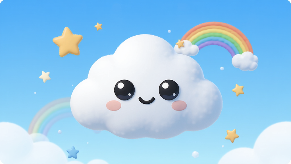 Cloud PetӦ�������棬һֻ�ɰ���3D�ƶ���״С���ӵ�д��۾���΢Ц���飬��ΧƯ�������ǺͲʺ磬�����ǽ��������������������������ñ�ƽ����Ʒ�񣬻��ʸ��壬�ɾ��޶���Ԫ��