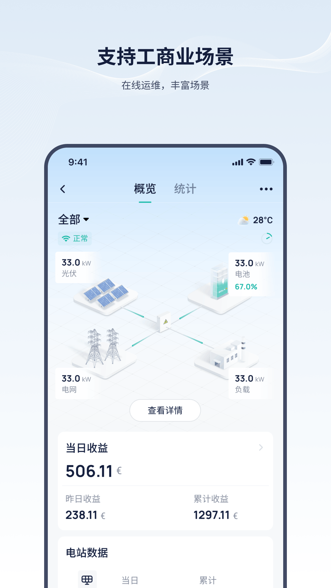 艾罗云 安卓版 电站监控界面