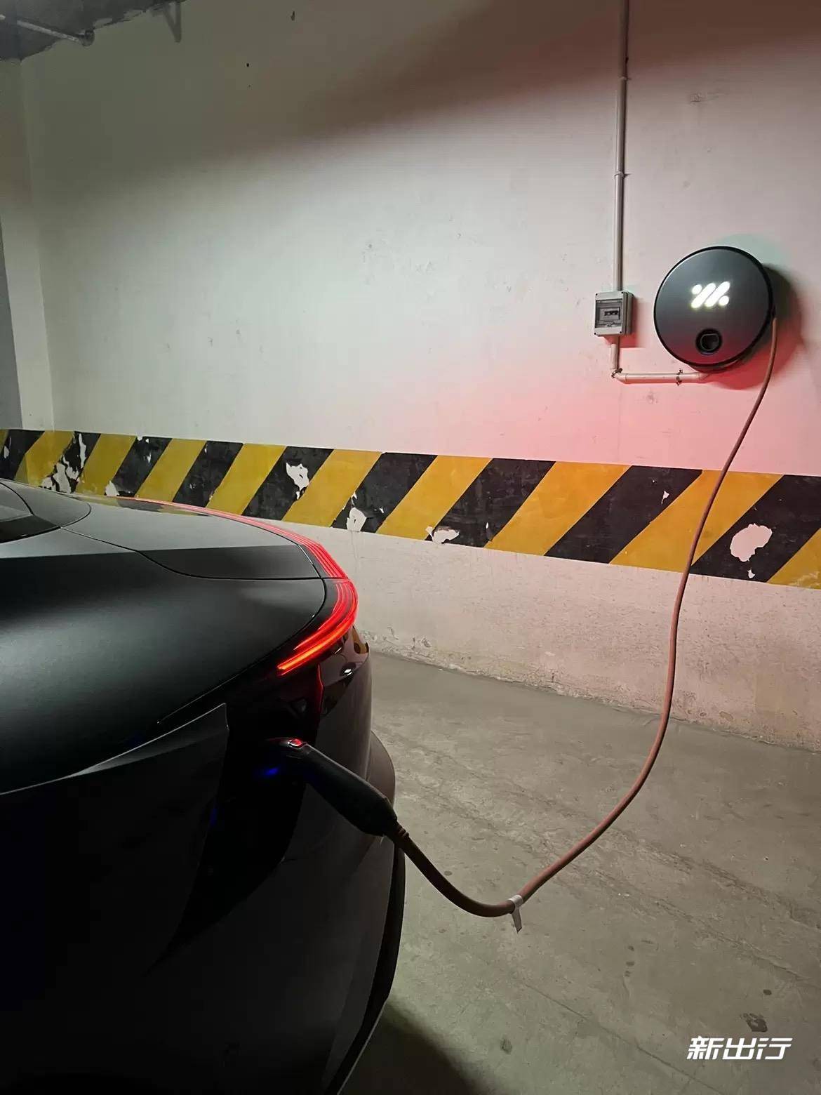 乐充Luckypower家用充电桩安装完成效果