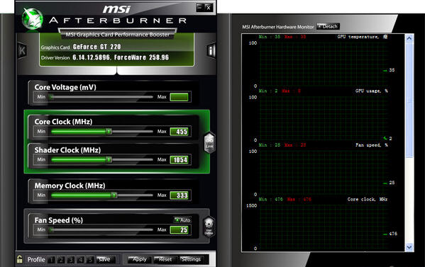 ΢���Կ���Ƶ����MSI Afterburner4.6.6 �Կ����ܵ���