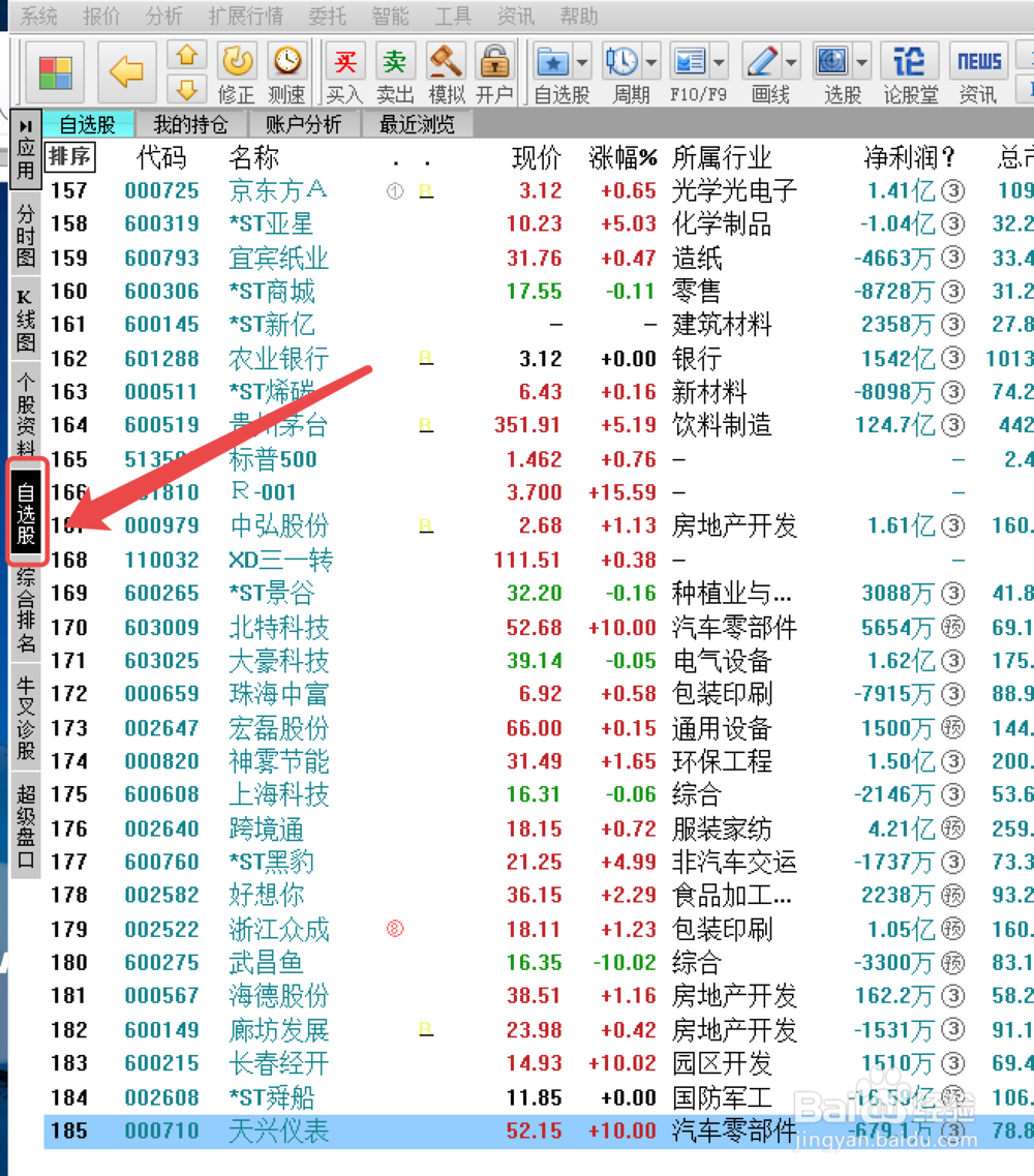 同花顺自选股添加管理分组技巧