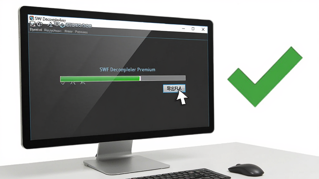 ����Ϊ������ĻչʾSWF Decompiler Premium�������̣������������FLA����ť����Ļ�н�����������ɾ����Բ�����ɫ�Թ�ͼ�꣬����Ϊƽ�ӽǶȣ����Ϊдʵ����ϸ���������������Ӱ���䣬���ʸɾ��޶���Ԫ��