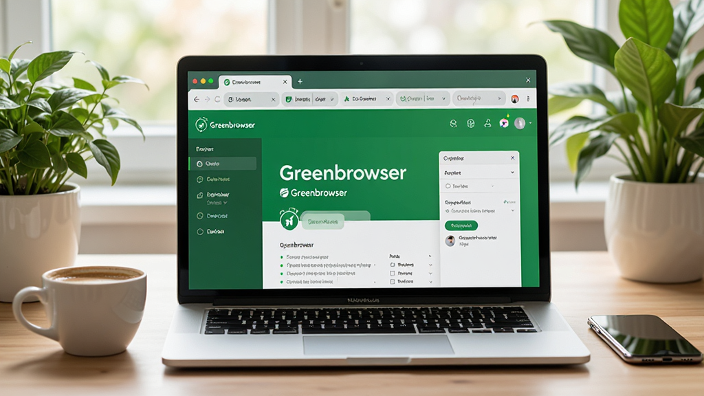 ���壺Greenbrowser����ɫ�������ʹ�ó���ͼ�����֣�һ̨�ʼǱ�������Ļ��ʾGreenbrowser����������棬�Ա���һ�����Ⱥ��ֻ����Ű棺���Ծ��У���Χ����ֲ��׺��������������������ͣ�ϸ�ڣ���Ļ�Ͽɼ������ǩҳ����ɫ������棬���ʣ����壬�ɾ����޶���Ԫ�ء�