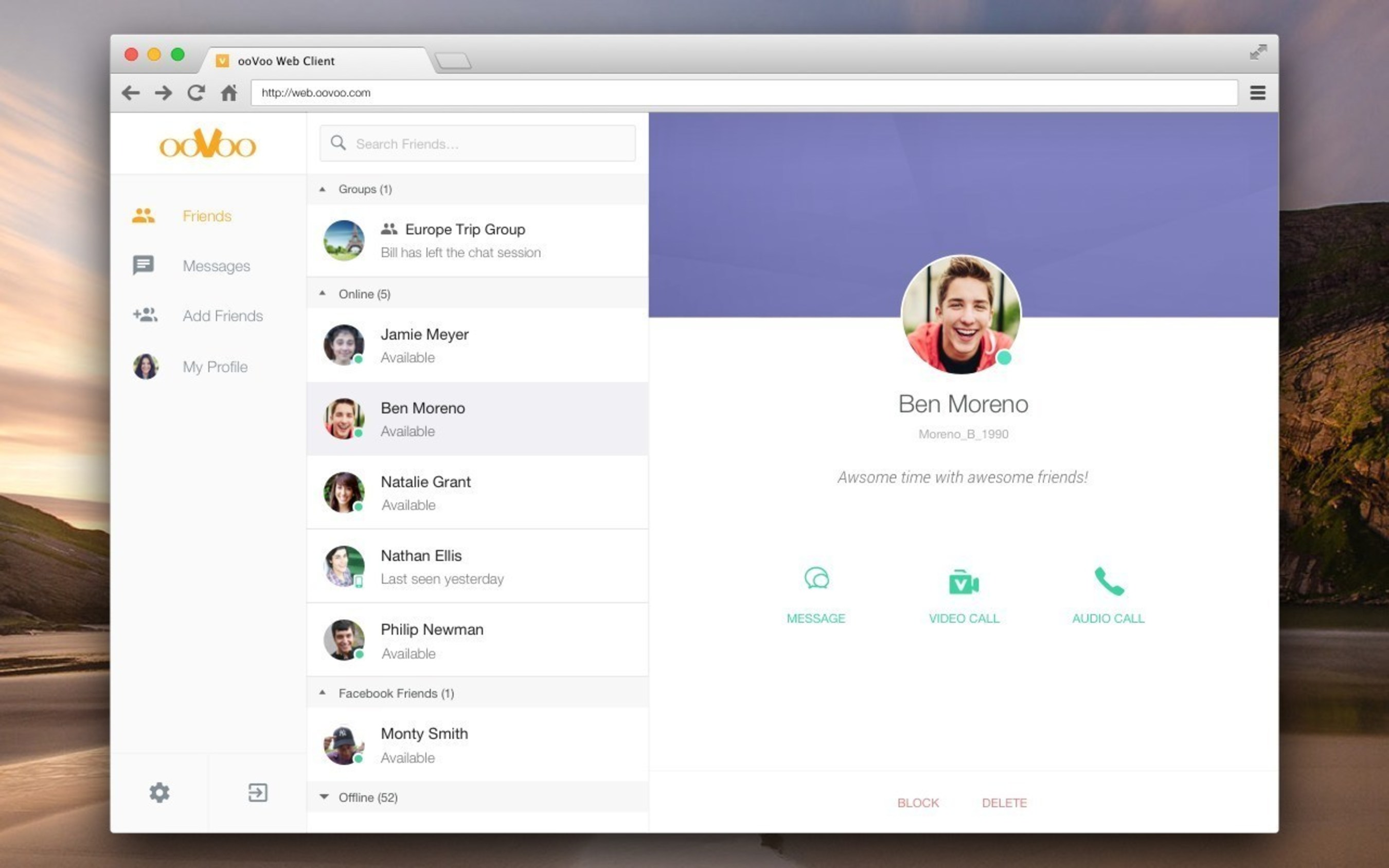 ooVoo安卓版 视频通话软件界面截图