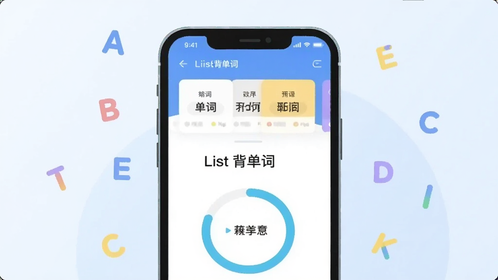 一幅明亮简洁的扁平化插画,中央是一部手机,屏幕显示