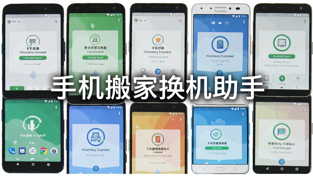 一张展示多品牌安卓手机并排摆放的图片,画面中央有