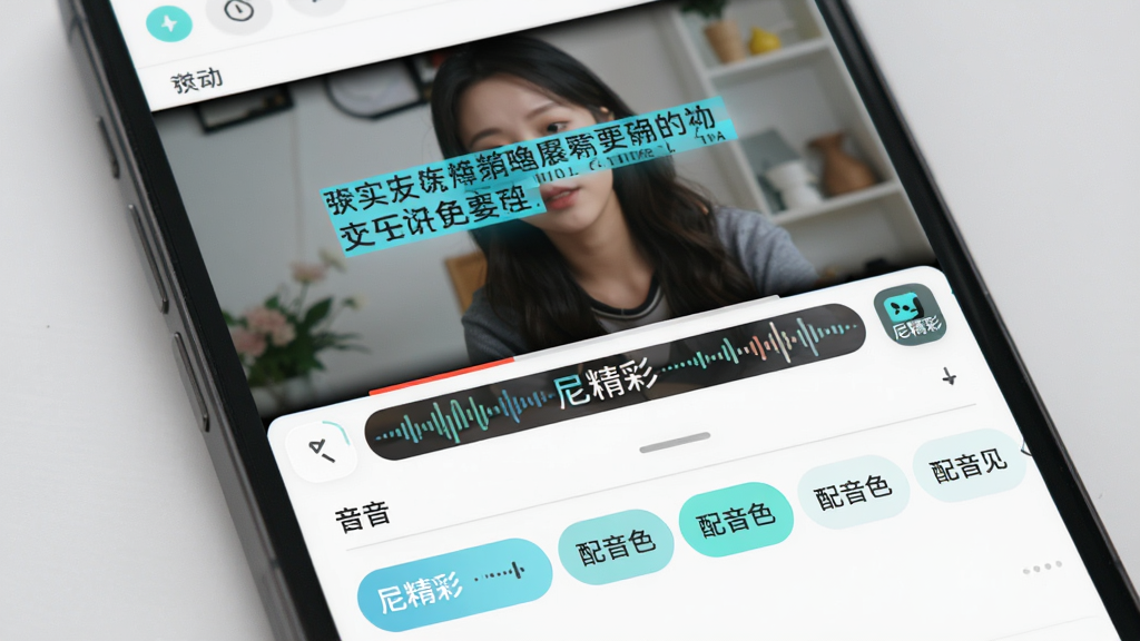 ���壺��Ļ�༭ҳ�棬�ֻ���Ļ��ʾ��Ƶ�·�������Ļ�����Ա�������ͼ�Σ����֣����Ĺ�ͼ����Ƶռ��Ļ�ϰ벿���°벿Ϊ��Ļ�༭�����Ű棺��Ļ�ı�������ʾ��������ɫ�б��������У���񣺼�Լ��ˬ���׵�������ɫ��׺��ϸ�ڣ���Ļ�����С��ᾫ�ʡ���ʶ�����ʣ�����������޶���Ԫ��