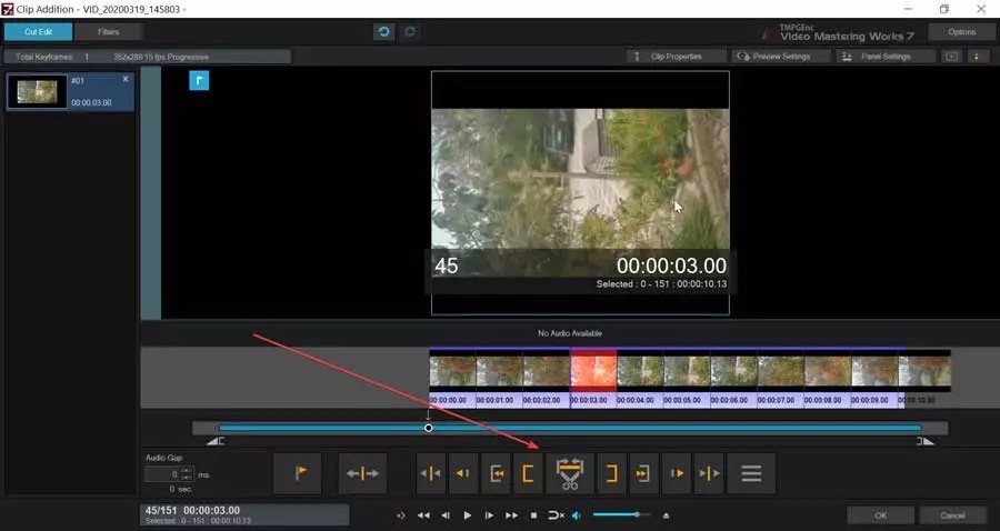 TMPGEnc 4.0 Xpress剪切编辑功能操作界面