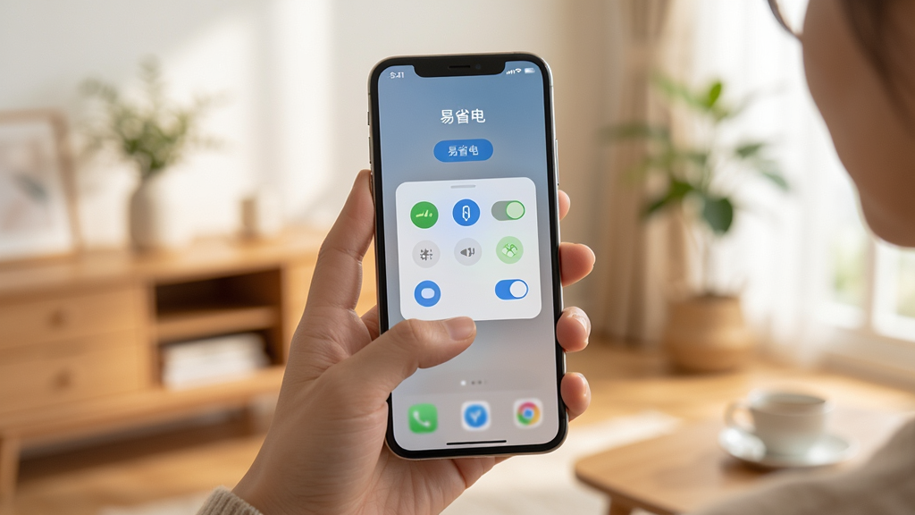 用户手持手机操作