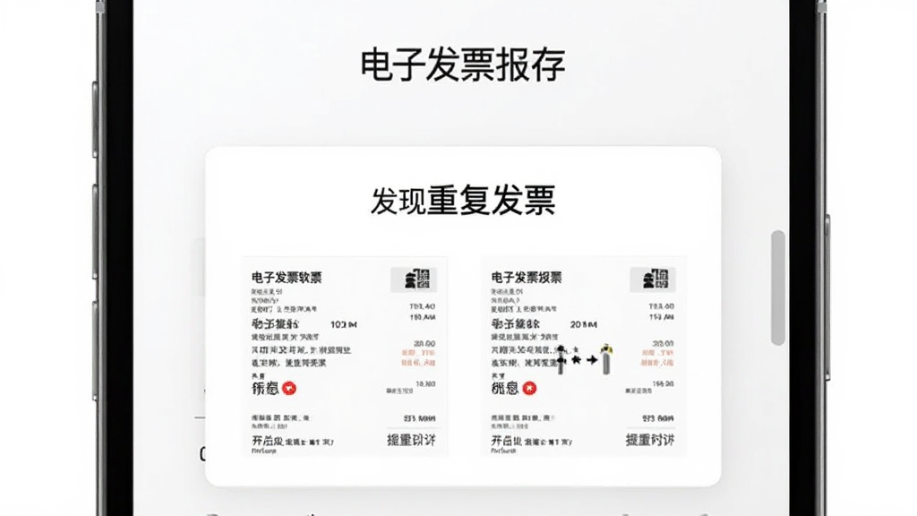 电子发票报存软件的查重提醒弹窗界面,手机屏幕显示
