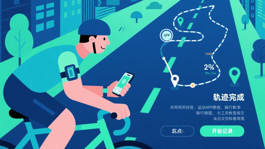 骑行宝 安卓版 轨迹记录界面