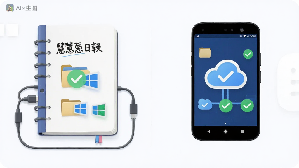 AI��ͼ�������ǻۻ��ռǱ���Windows��Android�豸�ϵ�ͬ������ʾ��ͼ������Ϊ����˫�豸���Ű�Գƣ����Ƽ���Լ��ϸ�ڰ��������ߡ��ļ��С��ƶ�ͼ�ꡢ��ѡ��ǣ������������ɾ����޶���Ԫ��