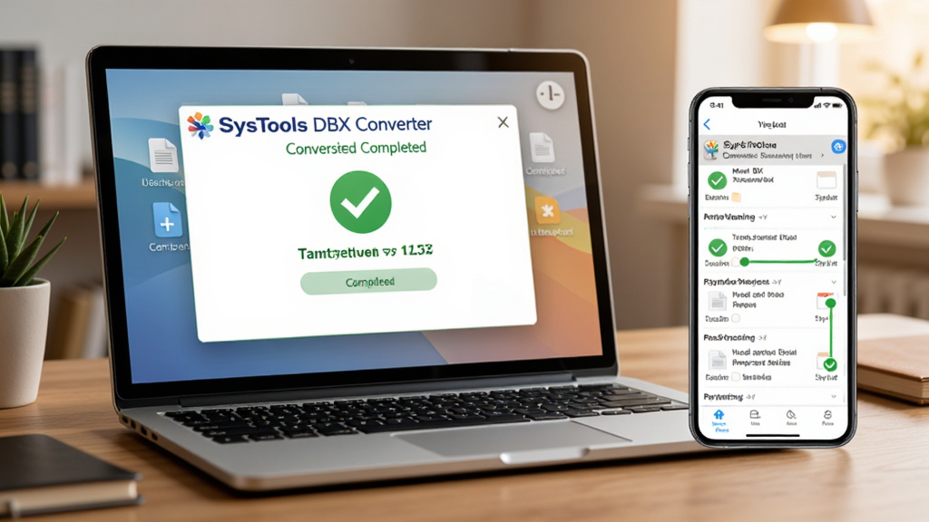 һ̨�ʼǱ�������Ļ��ʾ SysTools DBX Converter ת����ɽ��棬�Ա���һ�������ֻ���ʾ�ʼ���ͬ�����������࣬�����ܰ�칫��ϸ�ڰ�����ɫ��ɹ�ѡ���ļ�ͼ�꣬�����������޶���Ԫ��