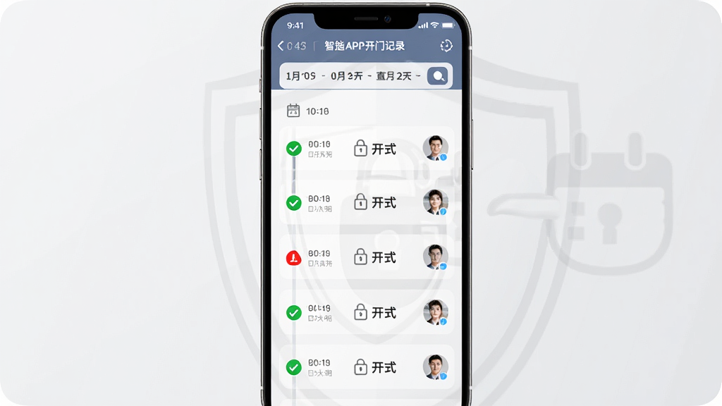 ����������APP���ż�¼ҳ�棬�ֻ���Ļ��ʾʱ������ʽ�Ŀ�����־�б�������������ɸѡ����ÿ����¼����ʱ�䡢������ʽͼ����û�ͷ�񣬱����е����İ�ȫ����ˮӡ������Ϊ�ֻ����С�ʱ������ϵ������죬���Ϊ���ݿ��ӻ����磬ϸ�ڰ�����ɫ�Թ���ʶ����ɫ�����ʶ������ͼ�꣬���ʸ��壬�ɾ����޶���Ԫ��