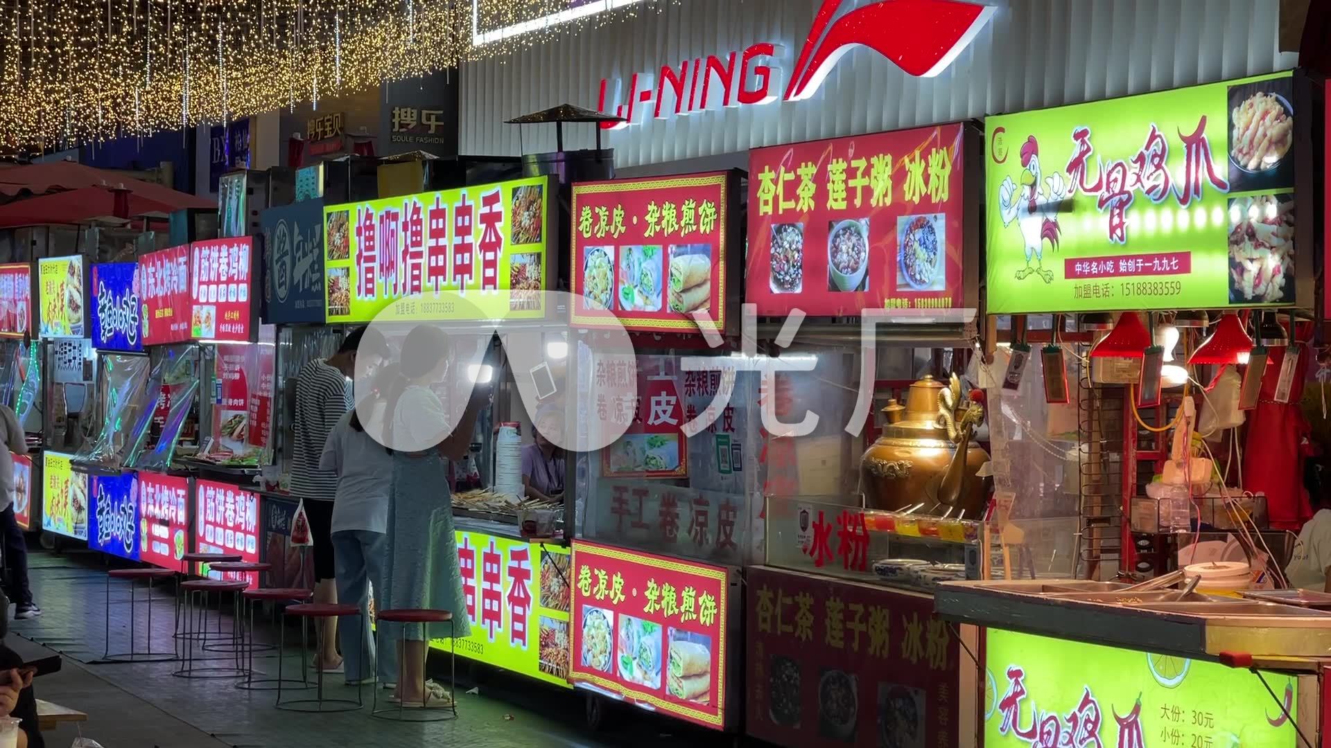 泽港汇美食探店小吃街实拍
