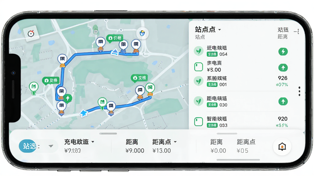 �����������׮���ܽ��棬����Ϊ�ֻ���ͼ�ϱ�ע������վͼ����·�ߵ���������Ϊȫ����ͼ�ӵײ���Ϣ��Ƭ���Ű����ҷ�����ʾɸѡ������վ���б������Ϊ��ˬ�Ƽ��磬ϸ�ڰ�����ɫ���б�ʶ���۸��ǩ��������ֵ�����ʸ���ɾ��޶���Ԫ��