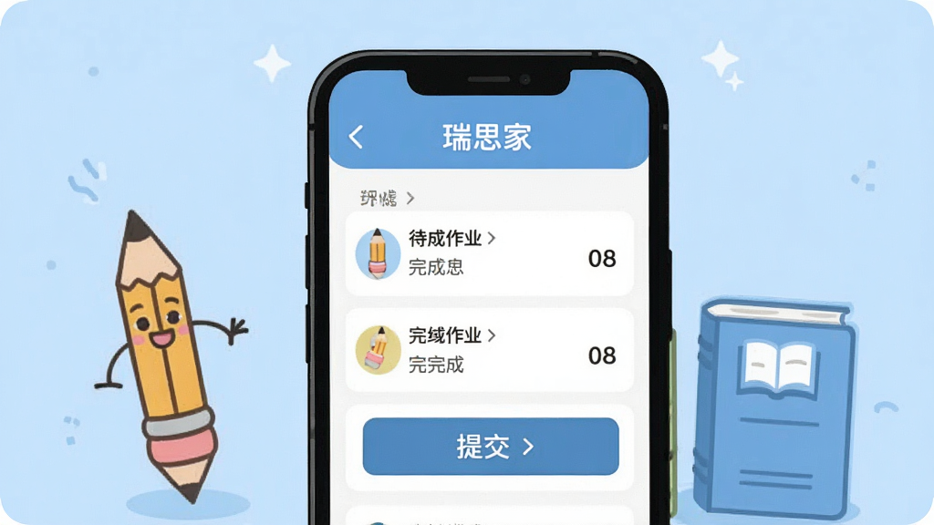 ����˼�ҡ�Ӧ����ҵ�������棬�ֻ���Ļ��ʾ�������ҵ�б����ύ��ť���Ա��п�ͨǦ�����鱾Ԫ�ص�׺��ǳ��ɫ��������ƽ�廭��񣬻���ɾ������廭��