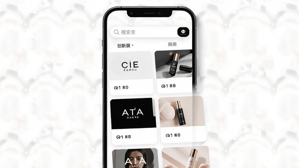 CiE��ױ����չӦ���е�չ�̲�ѯ���ܽ��棬����Ϊ�ֻ�չʾƷ���������չ�̿�Ƭ�б�������Ϊ�������б���ϣ��Ű����������ʱ����ױ�У�ϸ�ڰ���Ʒ��logoռλ�Ͳ�Ʒ����ͼ�����ʸ��壬�ɾ��޶���Ԫ��