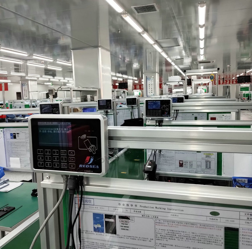 VEICHI数字化产线工位终端扫码协同操作场景