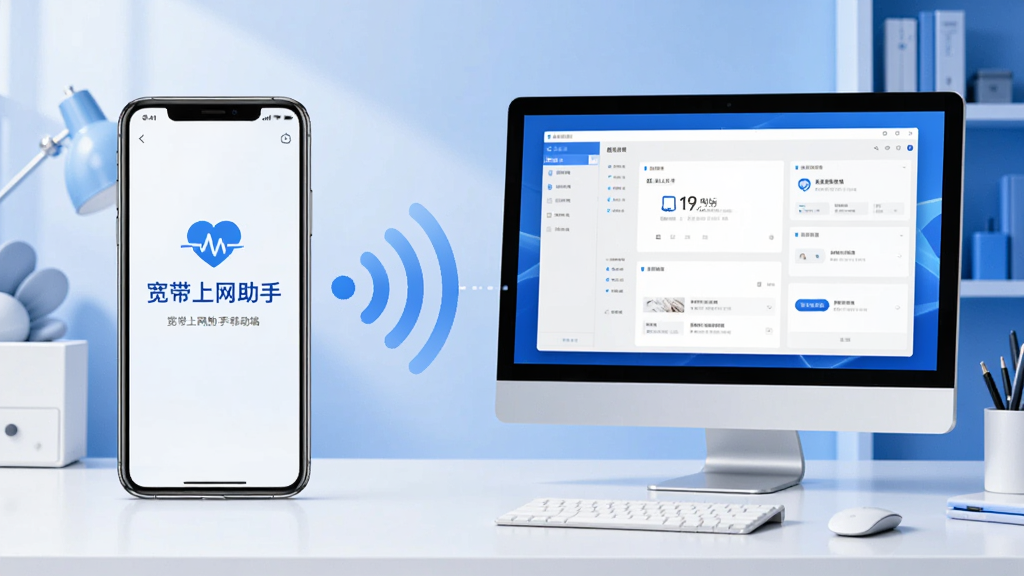 画面左侧是一部智能手机,屏幕上显示